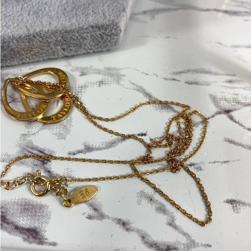 Argento Vivo Taylor hoop Charm Necklace Gold